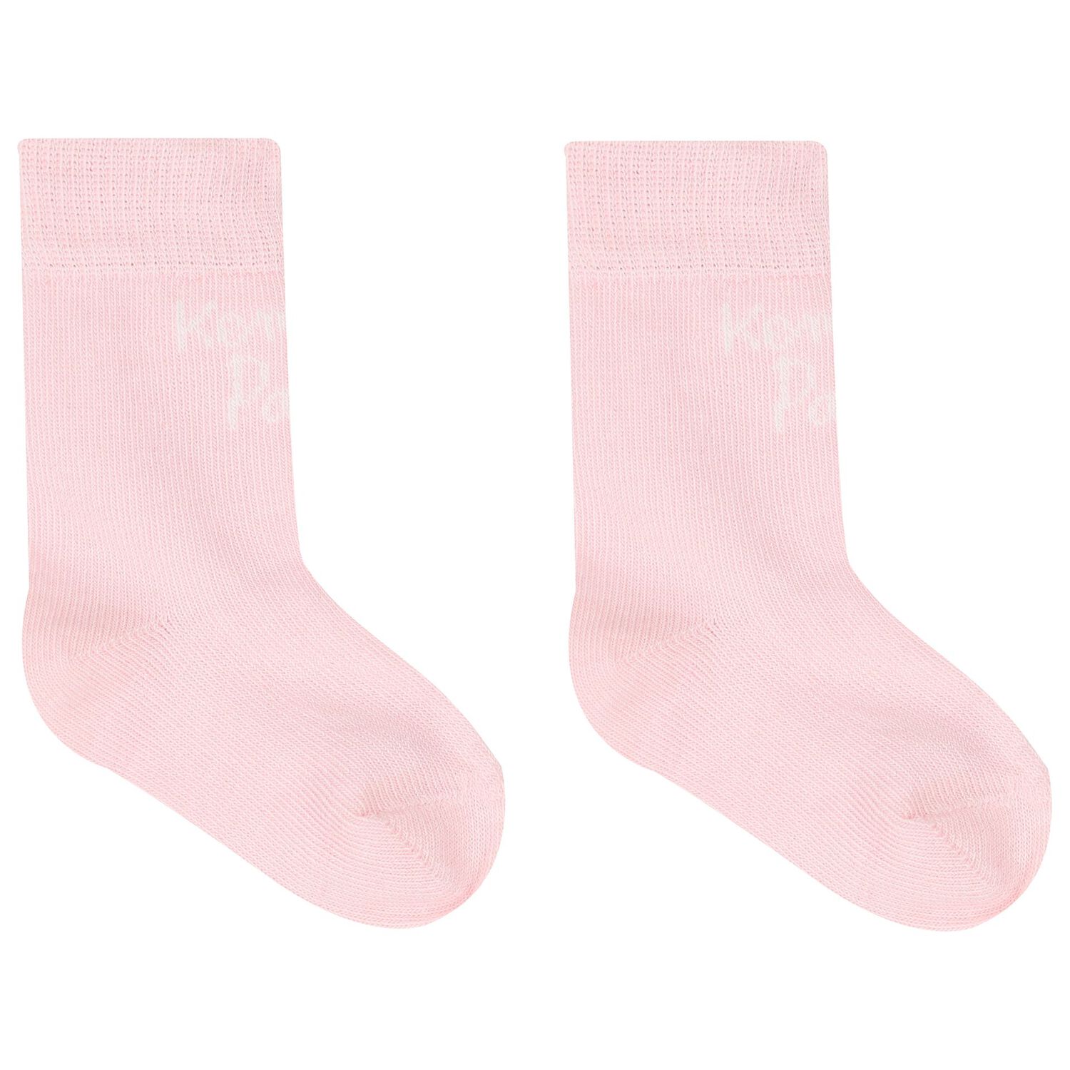 Baby Girls Pink Logo Socks ( 2-Pack ), 1, hi-res