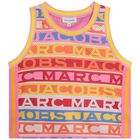 Girls Multi-Colored Logo Sleeveless Top, 1, hi-res