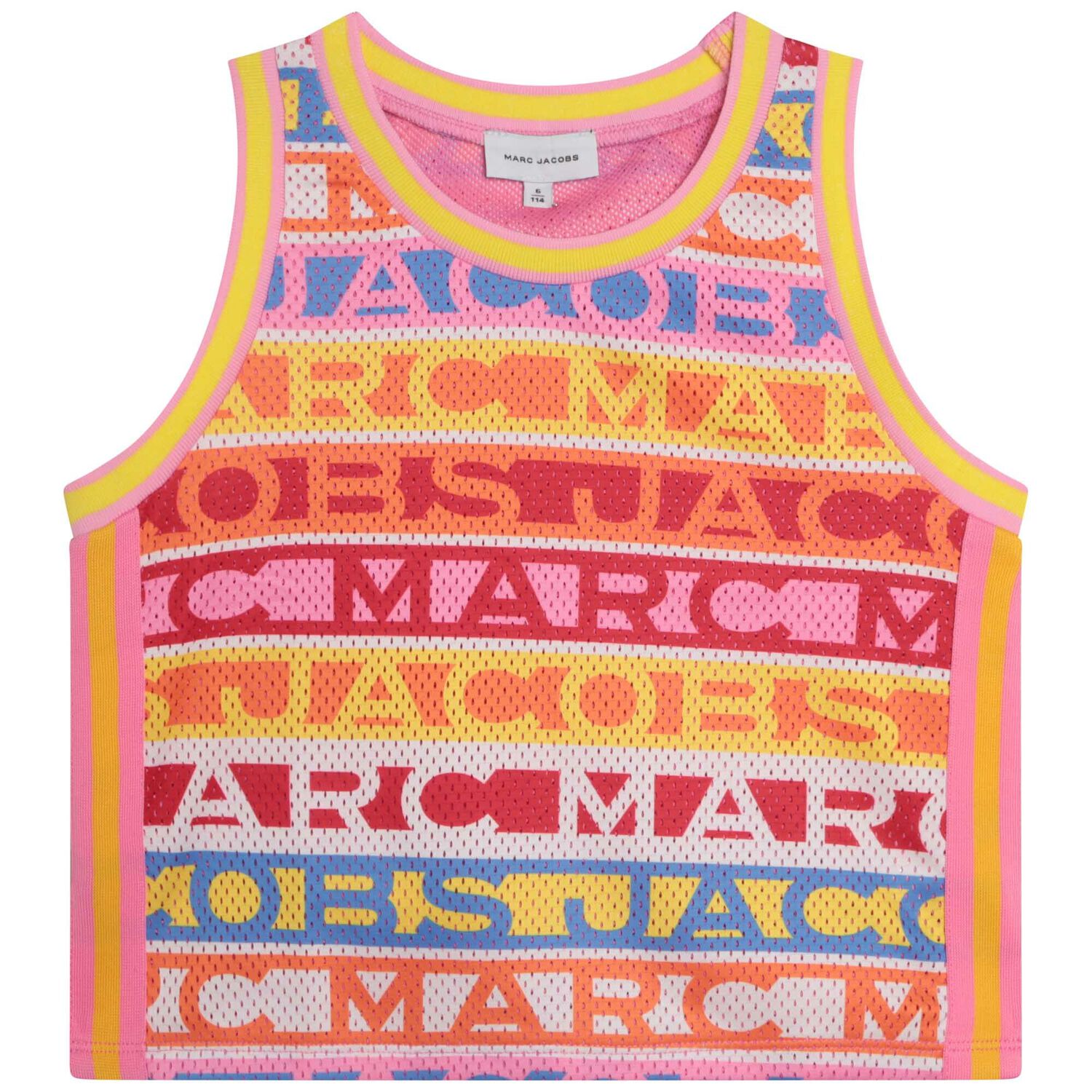 Girls Multi-Colored Logo Sleeveless Top, 1, hi-res
