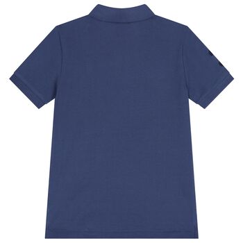 Boys Navy Blue Logo Polo Shirt