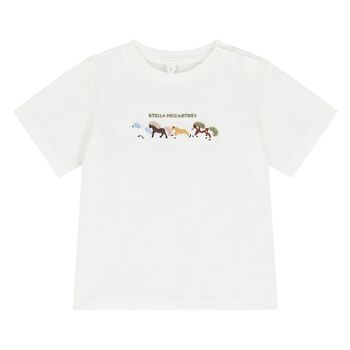 Younger Boys Ivory Logo T-Shirt
