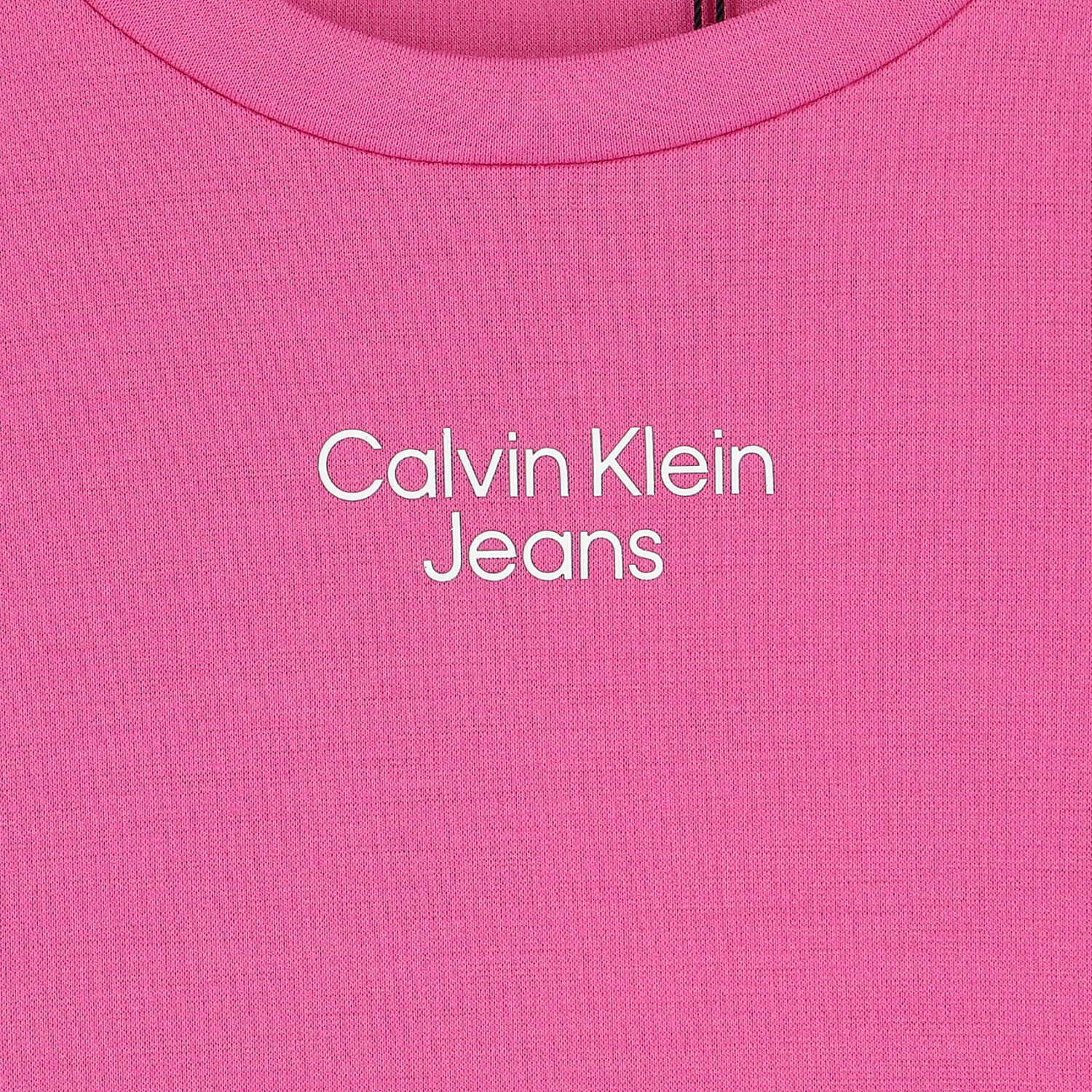 Girls Bright Pink Logo Dress, 1, hi-res