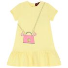 Younger Girls Yellow Logo Bag Dress, 1, hi-res