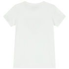 Girls White Logo T-Shirt, 3, hi-res