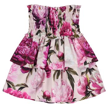 Girls Pink Peony Skirt