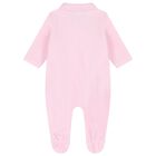 Baby Girls Pink Logo Babygrow, 1, hi-res