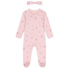 Baby Girls Pink Blossom Babygrow Set, 1, hi-res