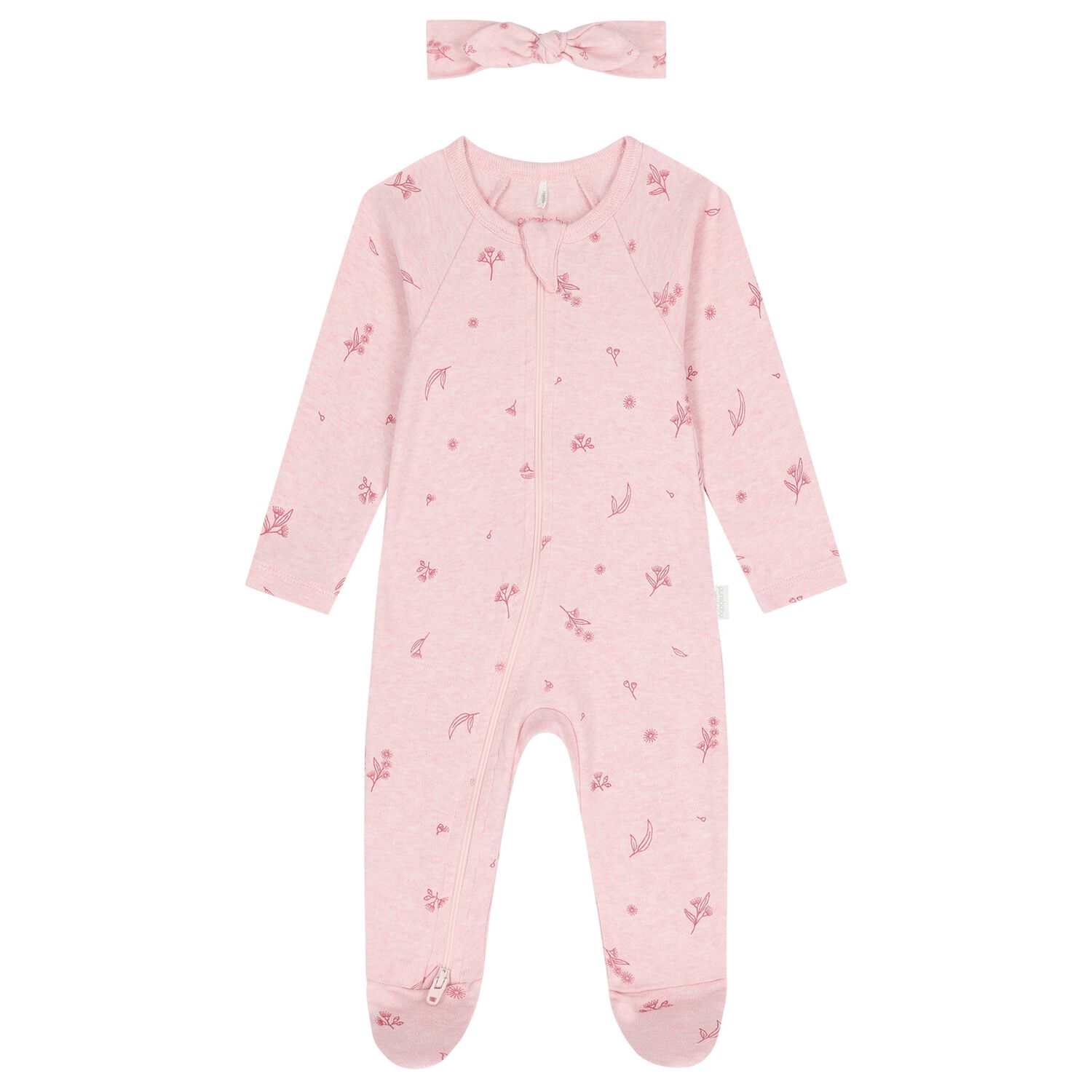 Baby Girls Pink Blossom Babygrow Set, 1, hi-res image number null