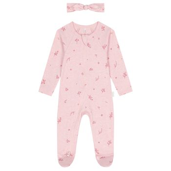 Baby Girls Pink Blossom Babygrow Set