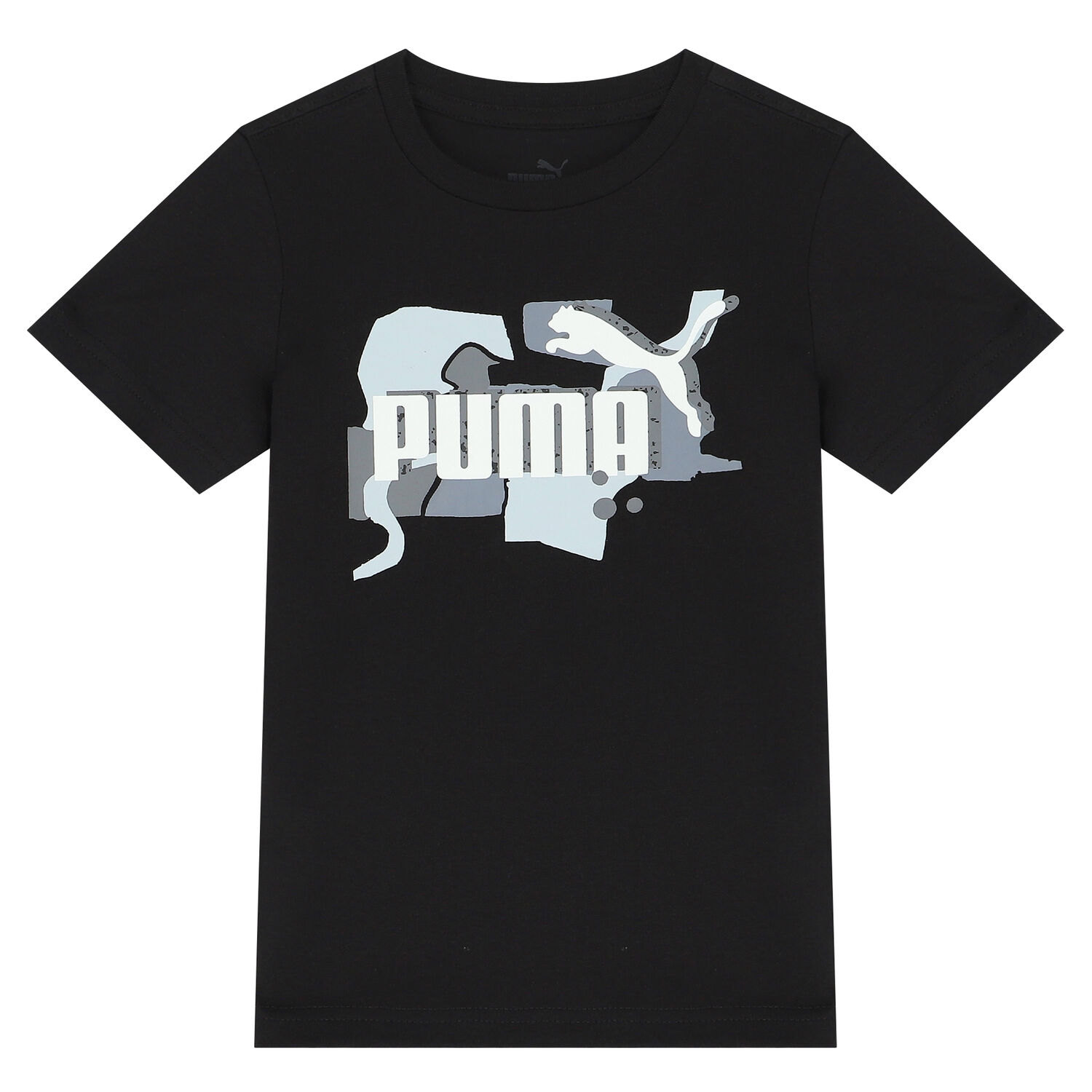 Boys Black Logo T-Shirt, 1, hi-res