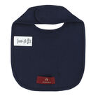 Navy Logo Baby Bib, 2, hi-res