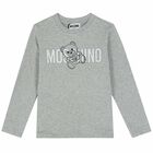 Grey Logo Long Sleeve Top, 1, hi-res