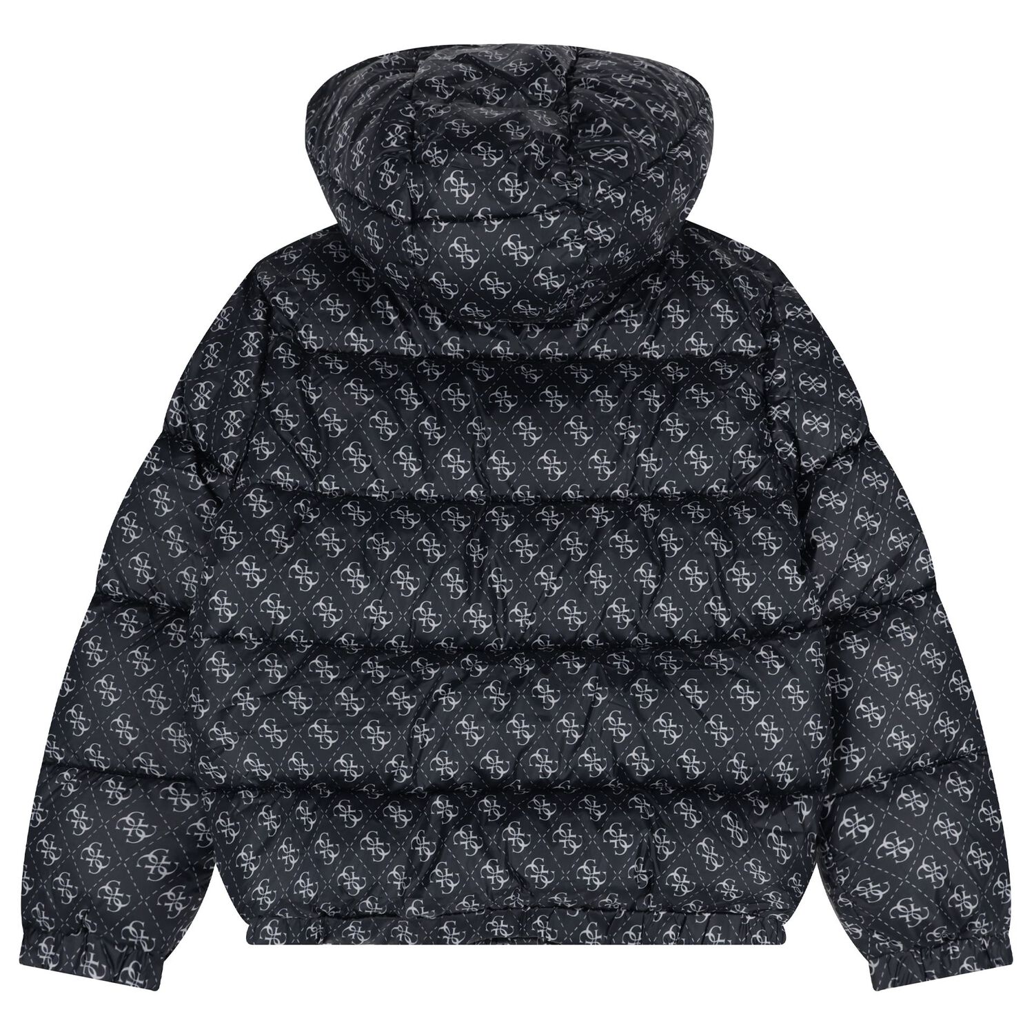 Boys Navy Blue Logo Padded Puffer Jacket, 2, hi-res image number null