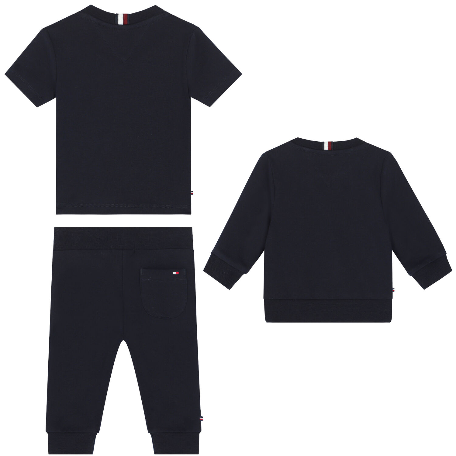 Baby Boys Navy Logo 3-Piece Tracksuit, 1, hi-res
