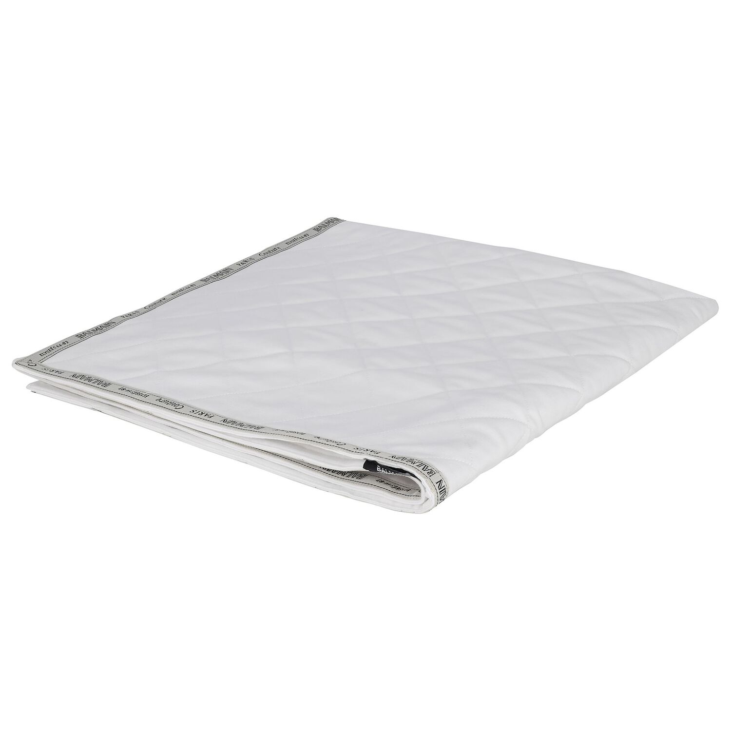 White Logo Quilted Baby Blanket, 1, hi-res