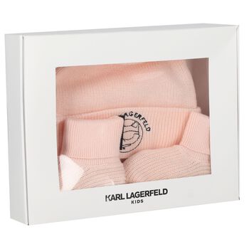 Baby Girls Pink Hat & Bootie Choupette Gift Set