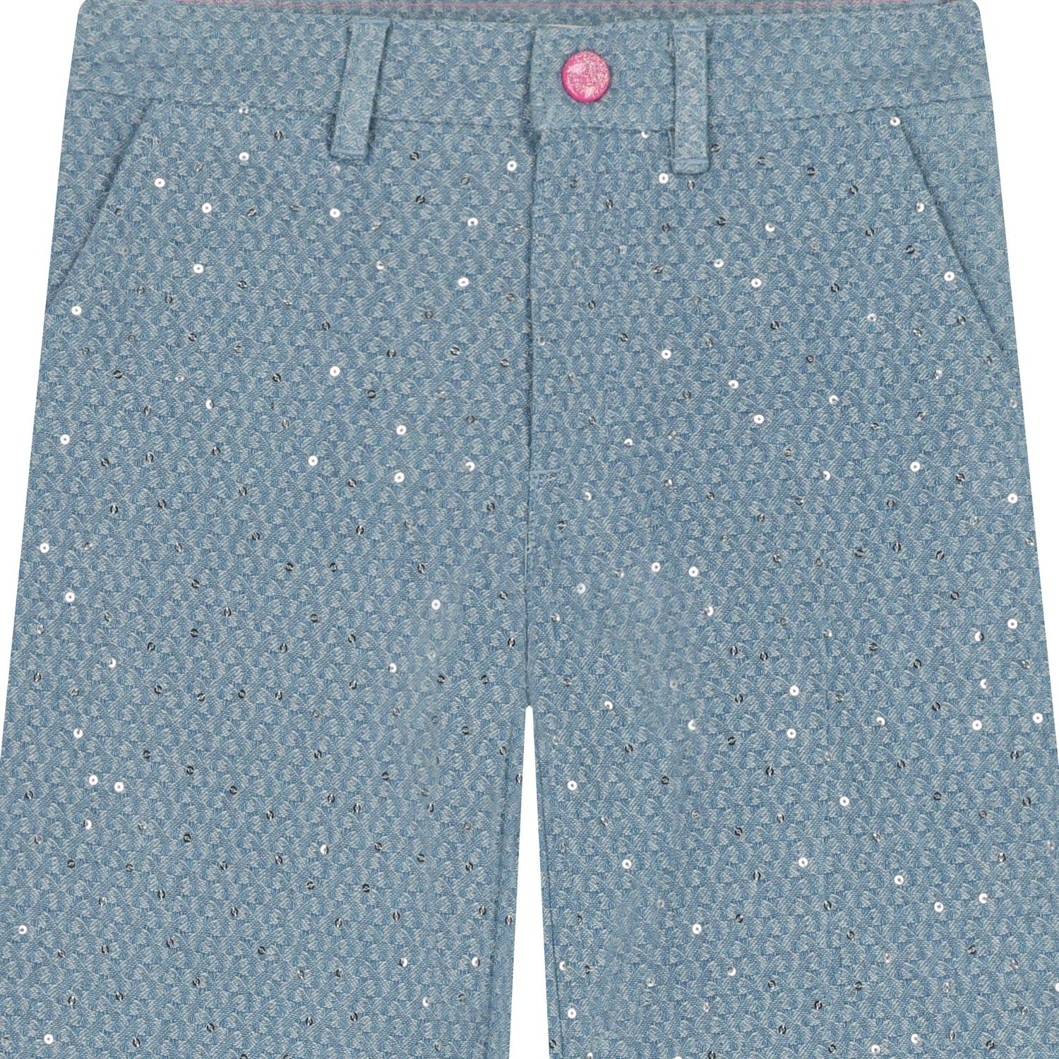 Girls Blue Embellished Trousers, 1, hi-res