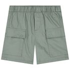 Boys Green Logo Shorts, 1, hi-res