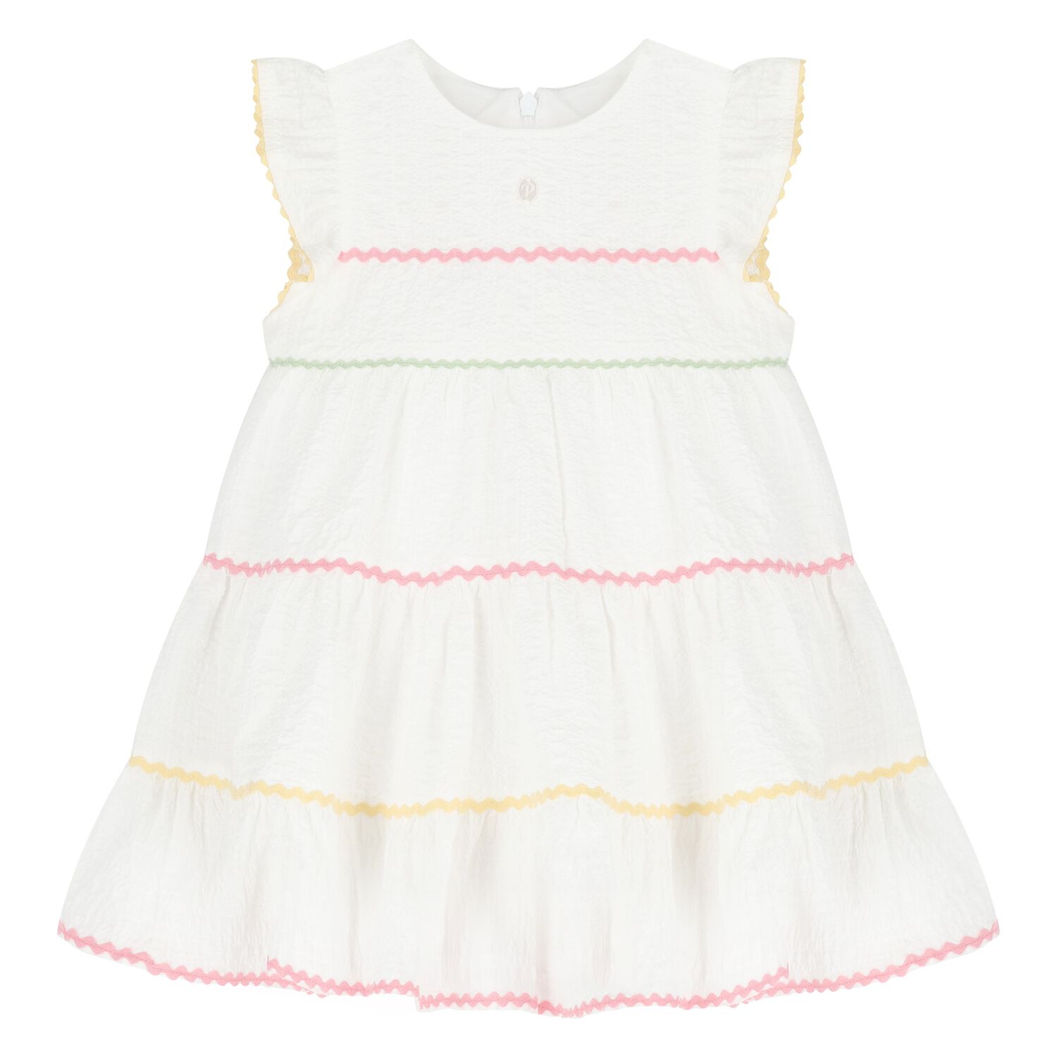 Girls White Dress, 1, hi-res