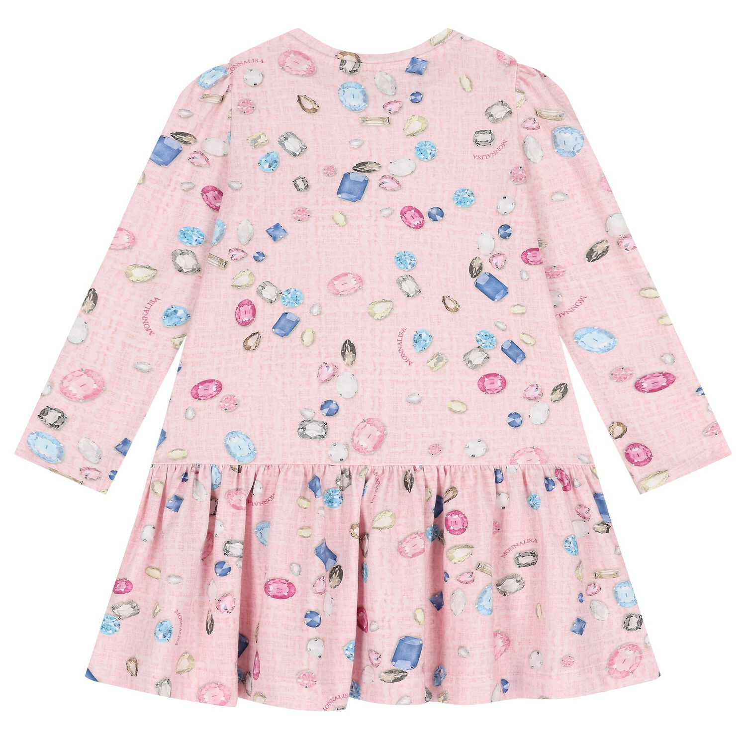 Girls Pink Jewel Dress, 1, hi-res