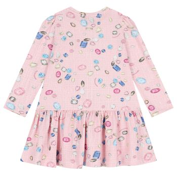 Girls Pink Jewel Dress