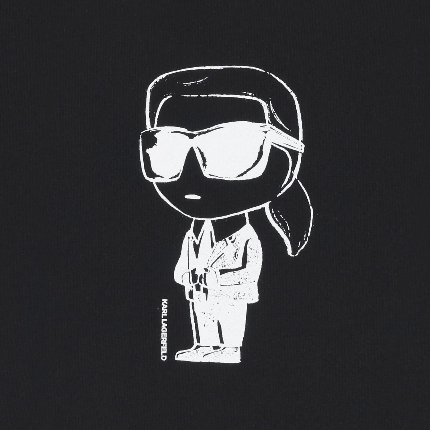 Boys Mini Me Black Ikonik Karl Logo T-Shirt, 1, hi-res