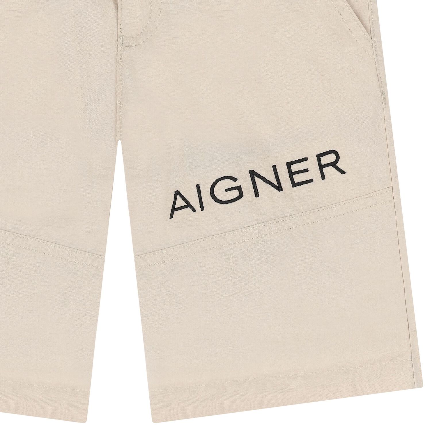 Boys Beige Logo Shorts, 2, hi-res image number null