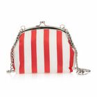 Girls White & Red Striped Handbag, 1, hi-res