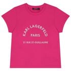 Girls Pink & Gold Logo T-Shirt, 3, hi-res