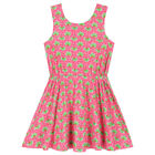 Girls Pink Palm Tree Dress, 1, hi-res