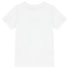 Boys White & Navy Blue Logo Shorts Set, 1, hi-res