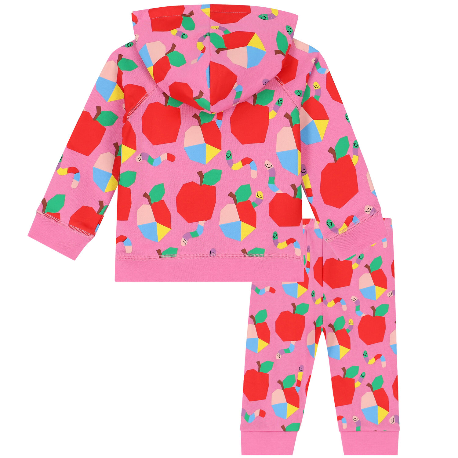 Younger Girls Pink Apple Tracksuit, 1, hi-res