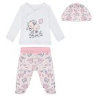 Baby Girls White & Pink Babygrow Gift Set, 1, hi-res