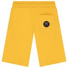 Boys Yellow Logo Shorts, 1, hi-res