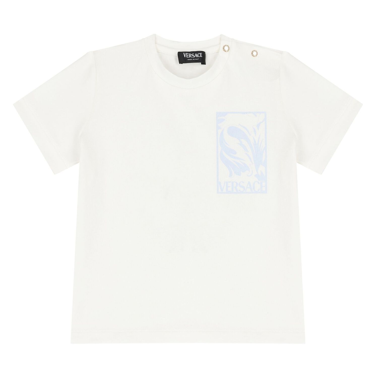 Baby Boys Ivory & Blue Barocco Shorts Set, 1, hi-res