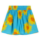 Girls Blue Floral Skirt, 1, hi-res