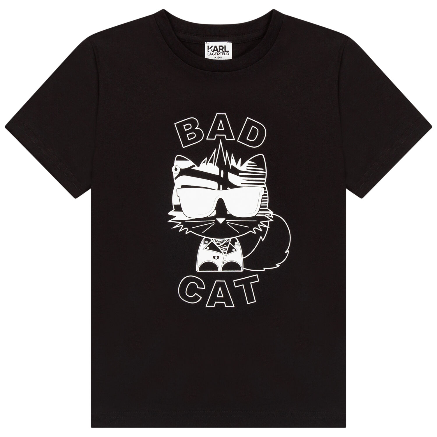 Boys Black Choupette Logo T-Shirt, 1, hi-res