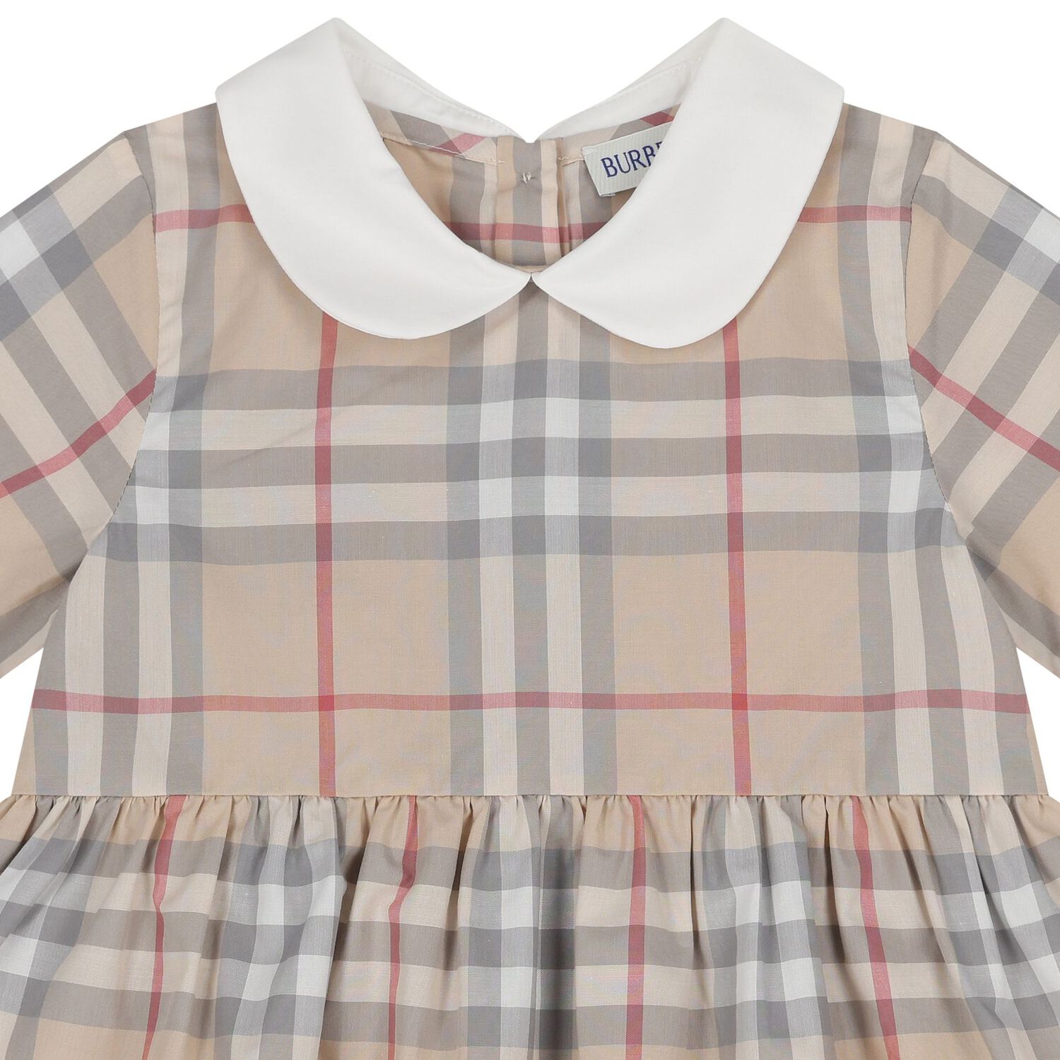 Baby Girls Beige Check Dress Set, 1, hi-res image number null