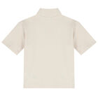 Boys Ivory Logo Polo Shirt, 1, hi-res