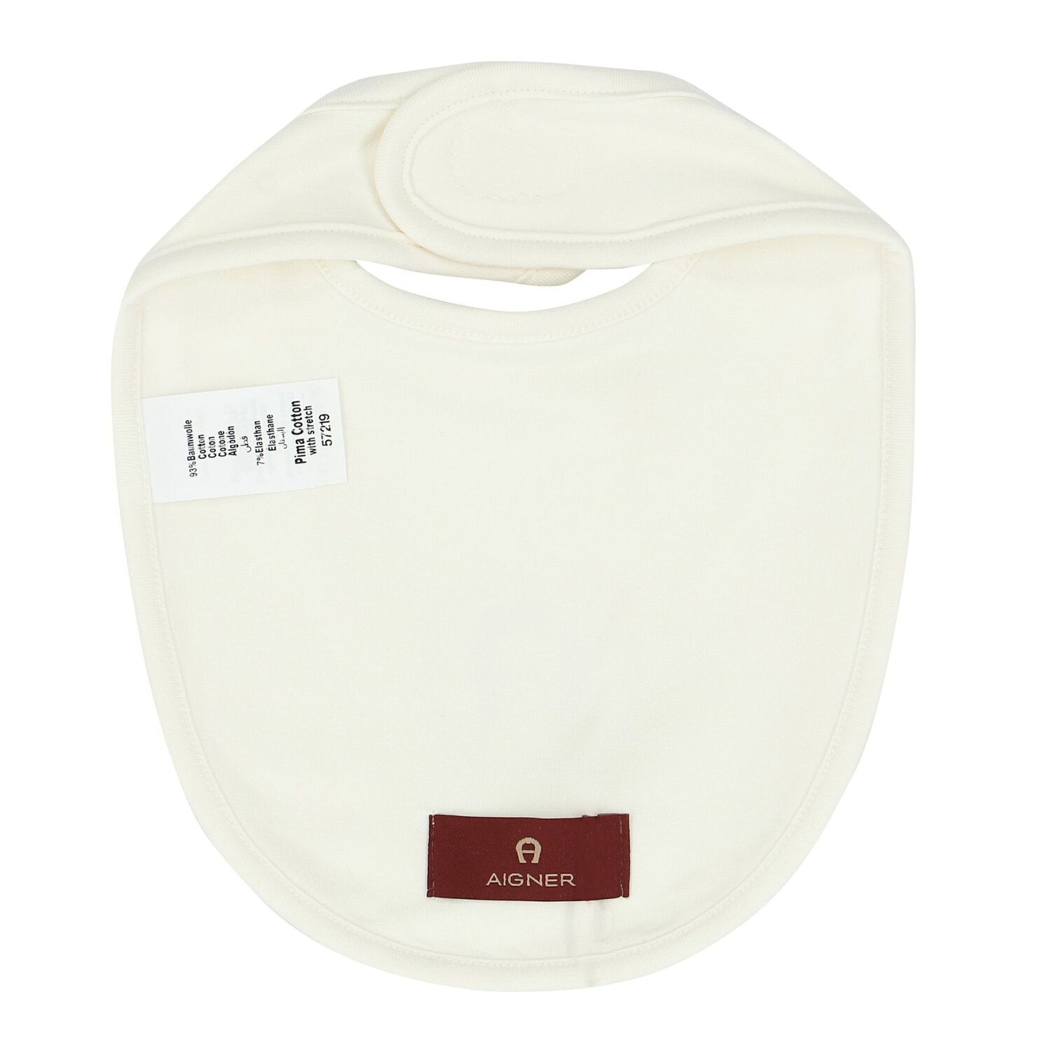 Ivory & Gold Logo Baby Bib, 1, hi-res image number null