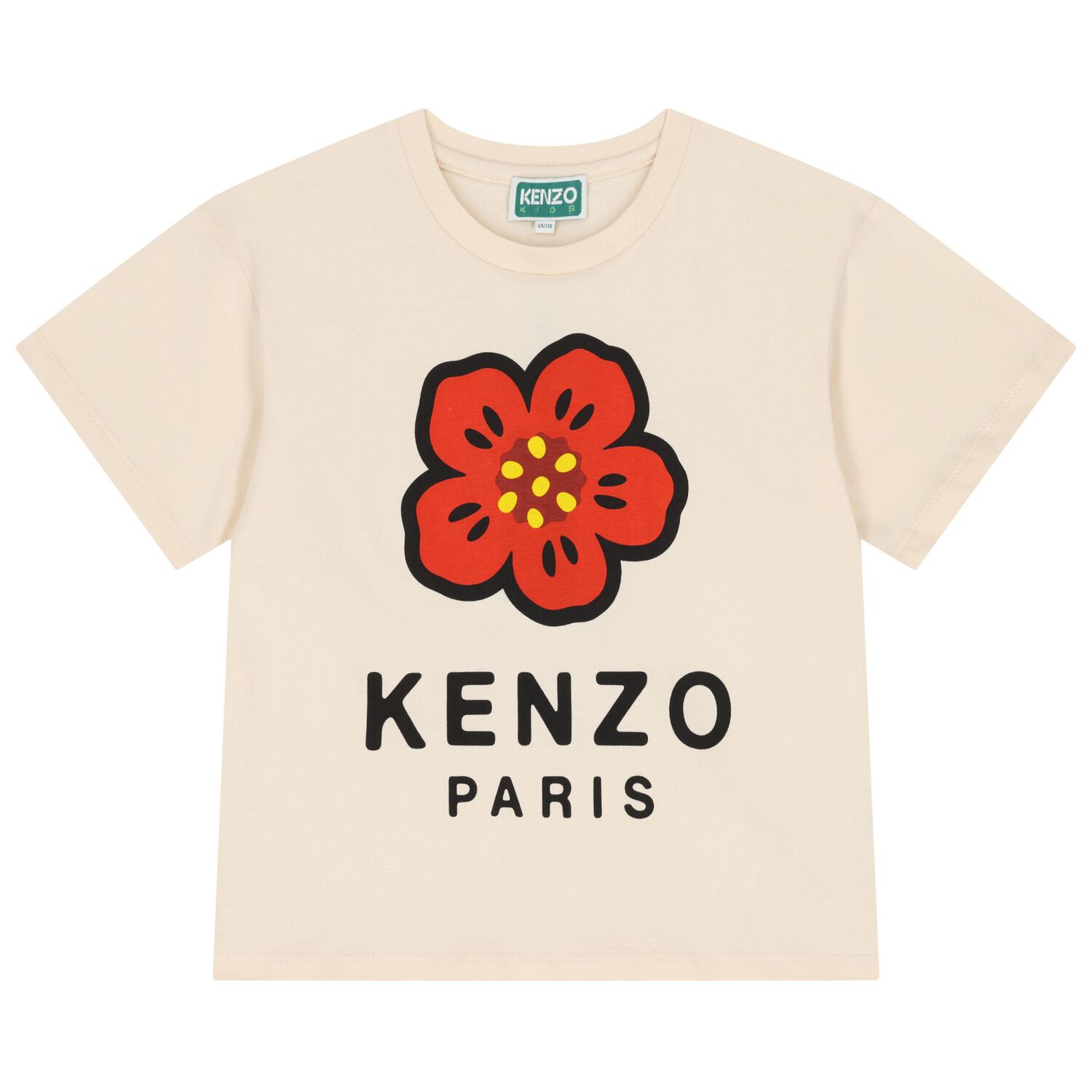 Girls Ivory Boke Flower T-Shirt, 1, hi-res