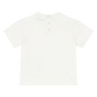 Younger Boys White & Navy Blue Shorts Set, 1, hi-res