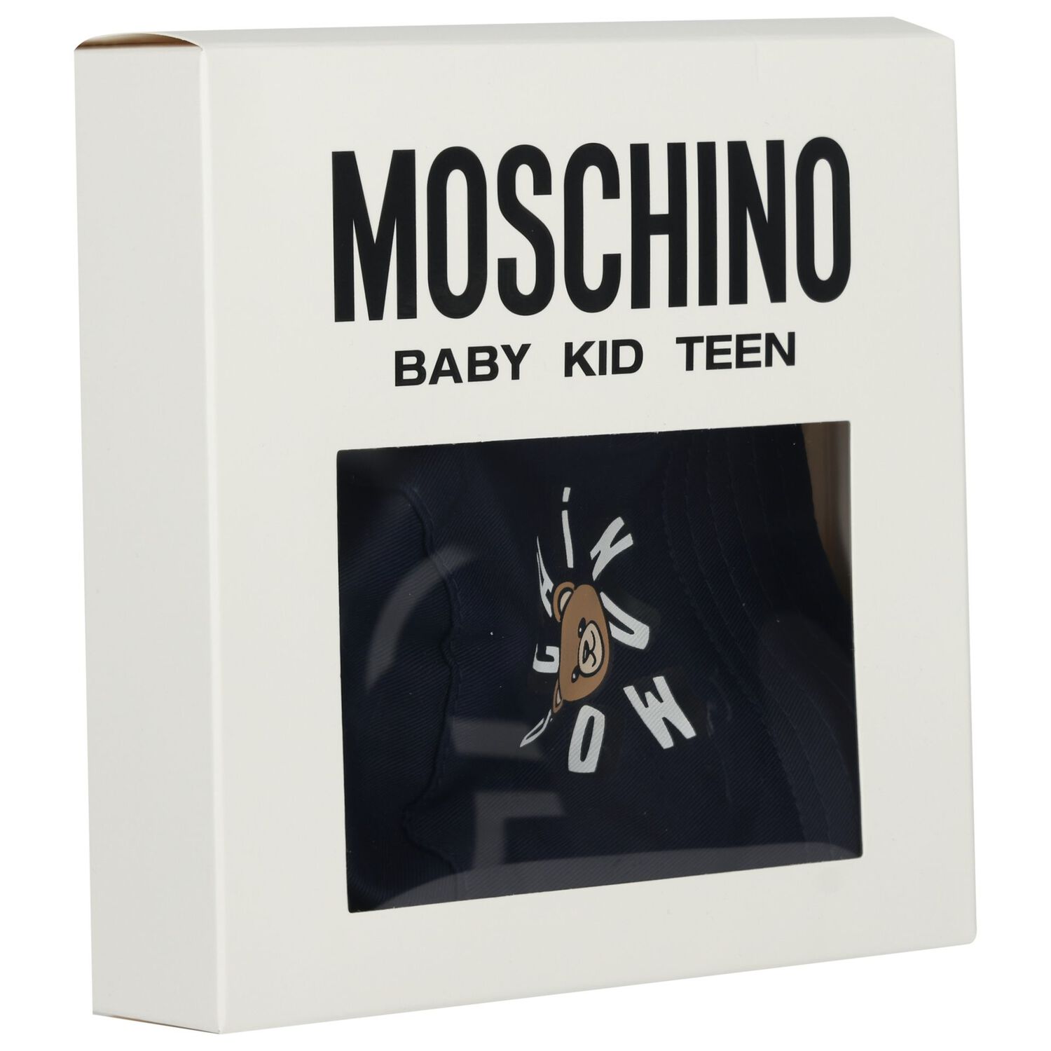 Navy Blue Teddy Bear Logo Baby Hat, 2, hi-res