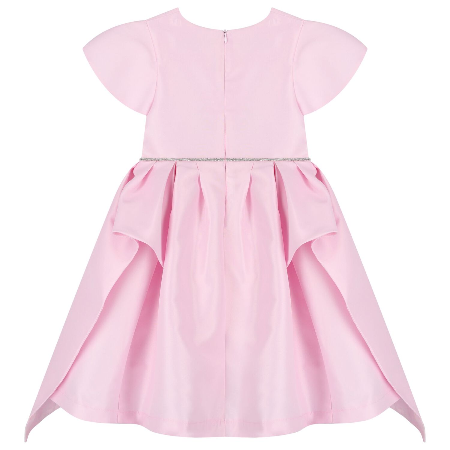 Girls Pink Embellished Satin Dress, 1, hi-res image number null