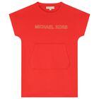 Girls Red Logo Dress, 2, hi-res