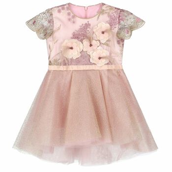 Girls Pink Tulle Special Occasion Dress
