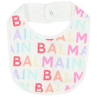 Baby Girls White & Ivory Logo Babygrow Set, 1, hi-res