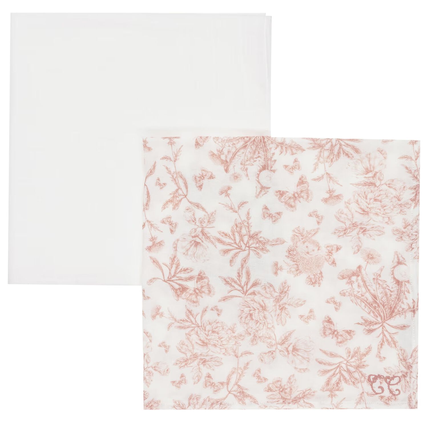  Baby Girls Pink & White Toile De Jouy Muslin Swaddles ( 2-Pack ), 3, hi-res
