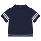 Girls Navy Blue Logo Shorts Set, 1, hi-res