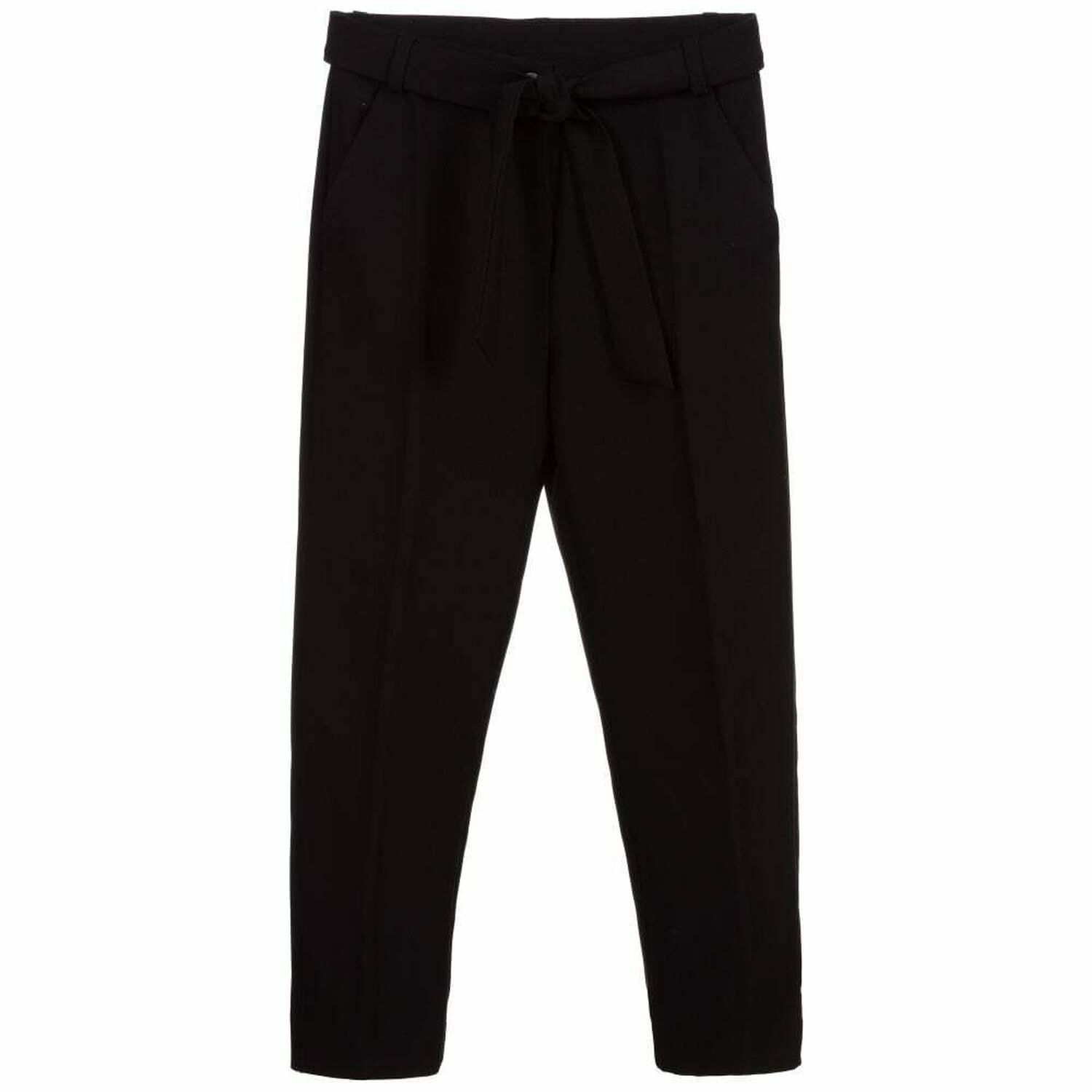 Girls Black Trousers, 1, hi-res